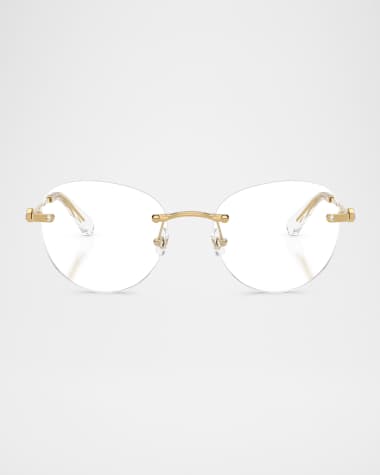 SWAROVSKI SK1021 Round Metal Optical Glasses