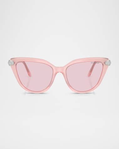 SWAROVSKI SK6039 Cat-Eye Acetate Sunglasses