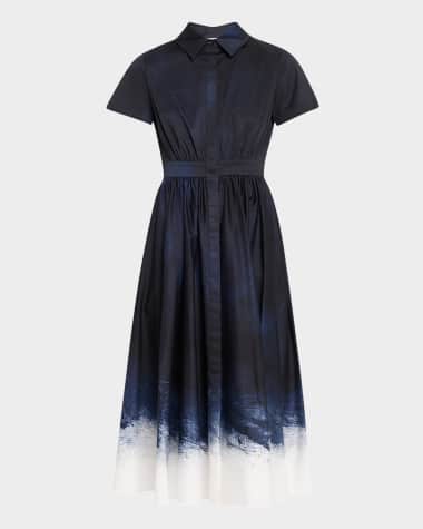 Jason Wu Collection Short-Sleeve Printed Cotton Shirtdress