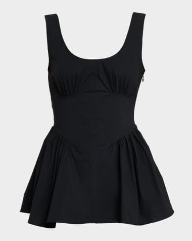 Proenza Schouler White Label Bader Sleeveless Stretch Poplin Top