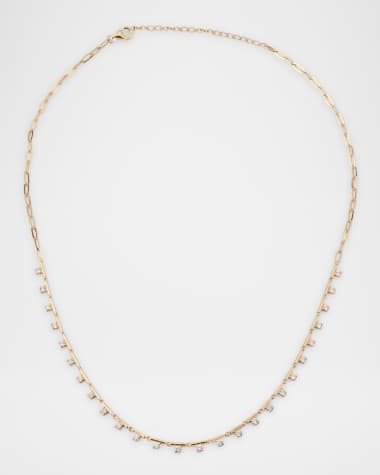 Siena Jewelry 14K Yellow Gold Diamond Segment Necklace