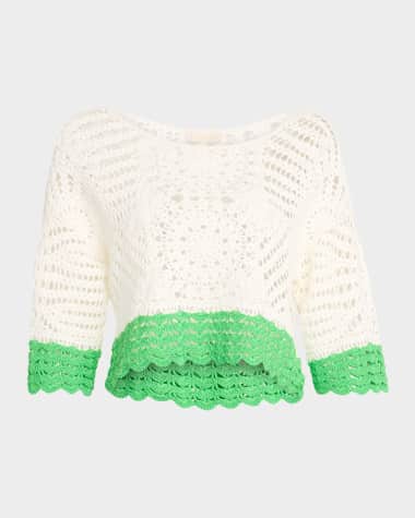 Ramy Brook Kristina Cropped Crochet Top