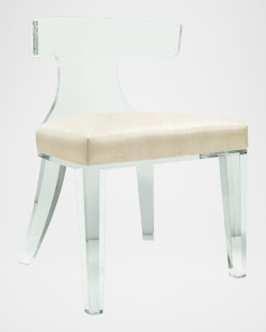 Worlds Away Duke Faux Shagreen Dining Side Chair