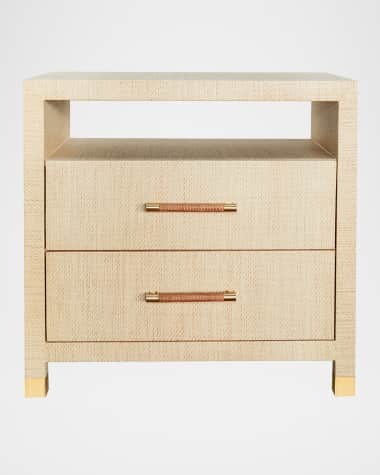 Worlds Away Hancock 2-Drawer Side Table