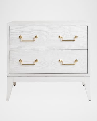 Worlds Away Kenna 2-Drawer Side Table