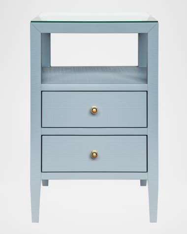 Worlds Away Roscoe 2-Drawer Side Table