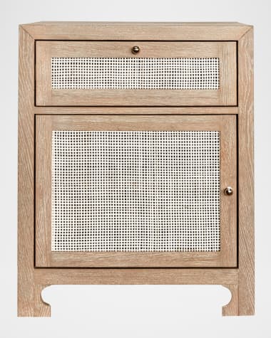 Worlds Away Ruth Cane Nightstand