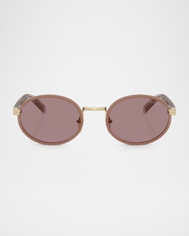 Prada PR B56S Oval Steel Sunglasses