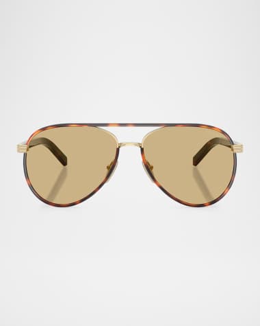 Prada PR B57S Aviator Steel Sunglasses