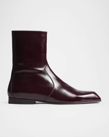 Khaite Colt Leather Ankle Boots