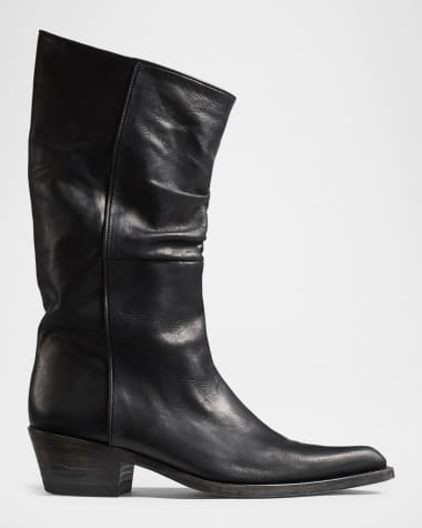 Khaite Clive Calfskin Moto Boots