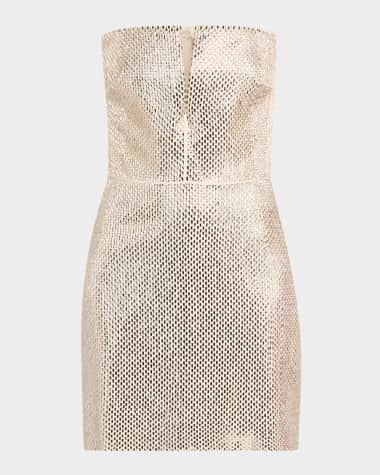 Roland Mouret Diamante Embellished Strapless Mini Dress