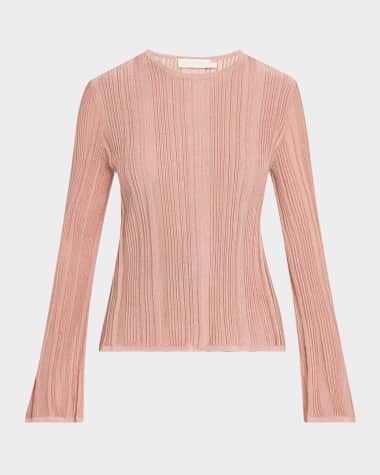 Zimmermann Lucky Long-Sleeve Metallic Top