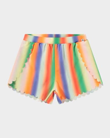 Molo Girl's Neva Scallop Trim Shorts, Size 7-14