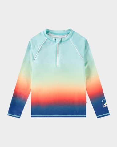 Molo Boy's Noble Ombre Rash Guard, Size 7-12