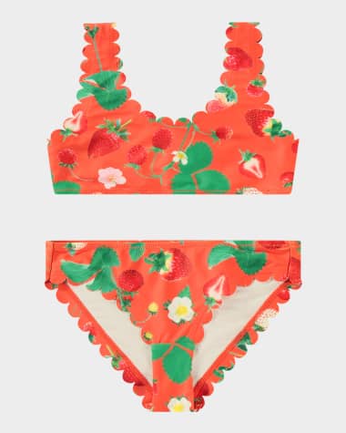 Molo Girl's Nolina Scalloped Two-Piece Swimsuit, Size 7-14