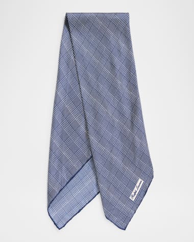 Ralph Lauren Purple Label x Neiman Marcus Men's Glen Plaid Neckerchief