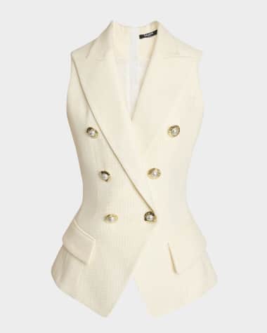 Balmain Fitted 6-Button Tailored Top