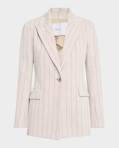 Rosetta Getty Pinstripe Single-Breasted Jacket