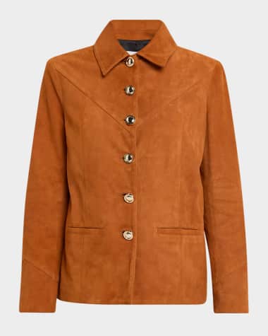 Rosetta Getty Suede Shirt Jacket