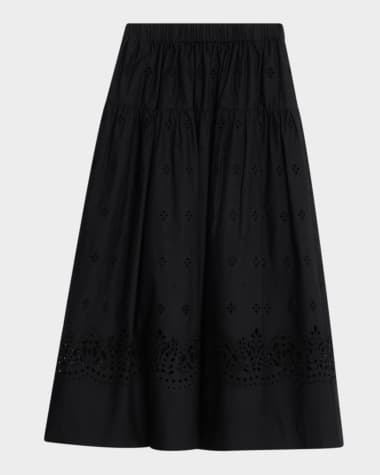 A.L.C. Jay Eyelet Midi Skirt