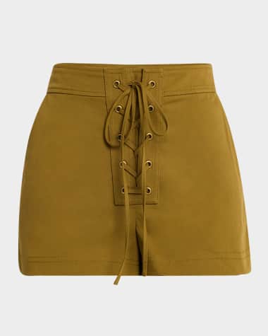 A.L.C. Leon Lace-Up Shorts