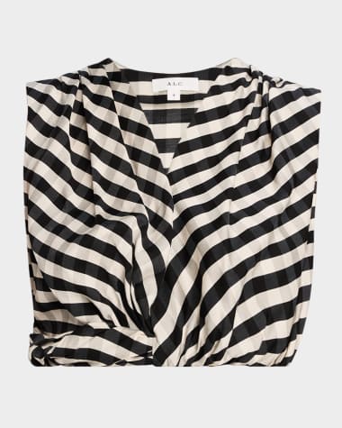 A.L.C. Brooklyn Check Crop Top