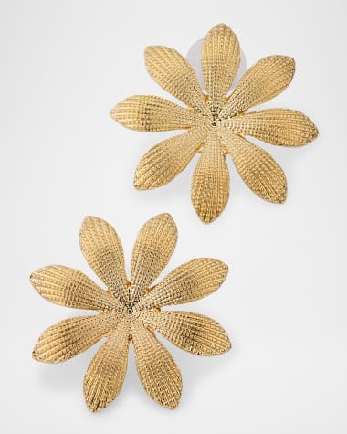 BaubleBar Textured Flower Earrings