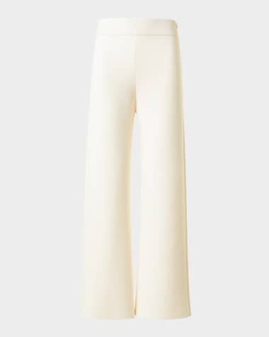 Akris punto Merino Wool Milano Knit Straight-Leg Ankle Pants