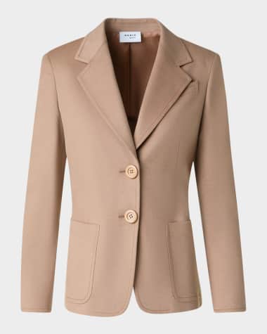 Akris punto Cashmere-Wool Single-Breasted Blazer Jacket