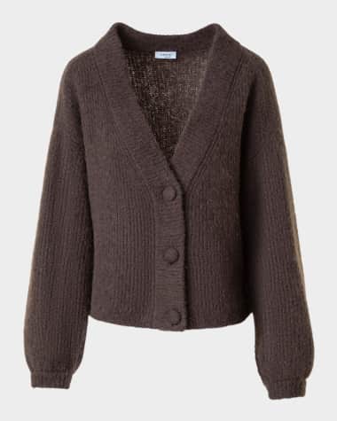 Akris punto Alpaca Knit V-Neck Cardigan