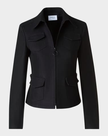 Akris punto Tailored Heavy Wool Jacket