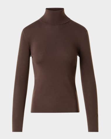 Akris punto Full Needle Merino Wool Turtleneck Sweater