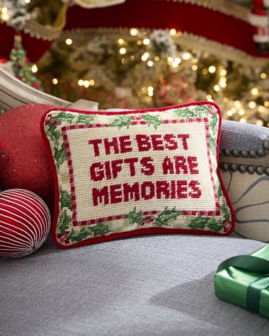 C & F Enterprises The Best Gifts are Memories Needlepoint Pillow, 6.5" x 9"