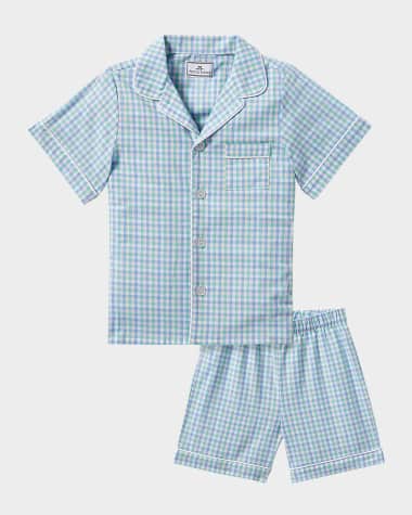 Petite Plume Boy's Spring Gingham Two-Piece Set, Size 6M-14