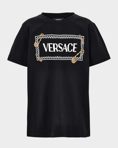 Versace Boy's Vintage Inspired Logo-Print T-Shirt, Size 6-14