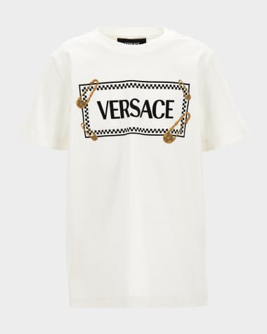 Versace Boy's Vintage Inspired Logo-Print T-Shirt, Size 6-14
