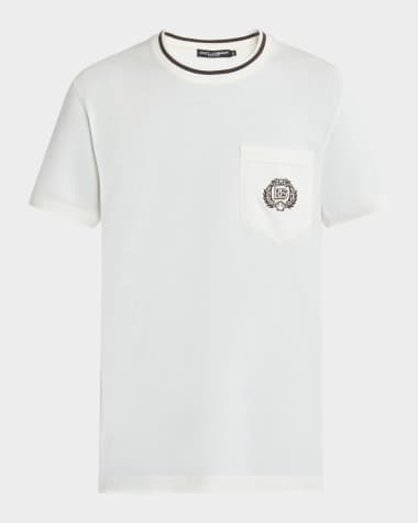 Dolce&Gabbana Men's DG Emblem Pocket T-Shirt