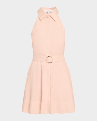 Veronica Beard Beau Sleeveless Linen Mini Dress