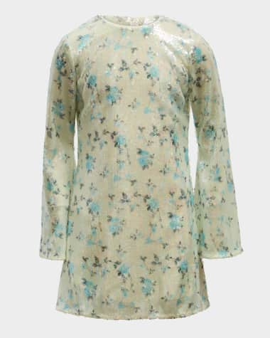 Bardot Junior Marta Floral-Print Sequin Dress, Size 4-14
