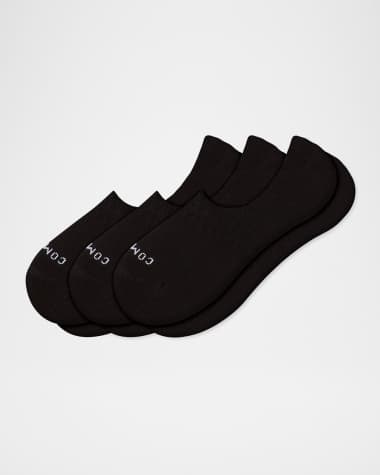 Comrad Men's 3-Pack Cotton No-Show Socks with Grips