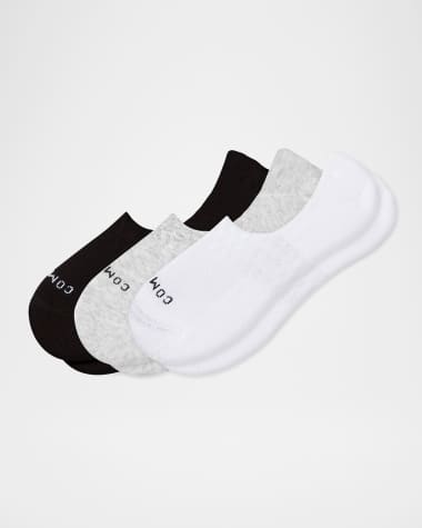 Comrad Men's 3-Pack Cotton No-Show Socks with Grips