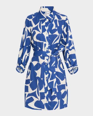 Finley Milo Abstract-Print Mini Shirtdress