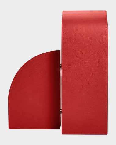 Assouline Cubist L Red Leather Bookend