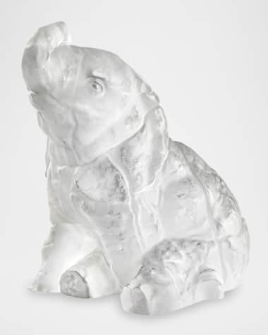 Lalique Baby Elephant Sculpture