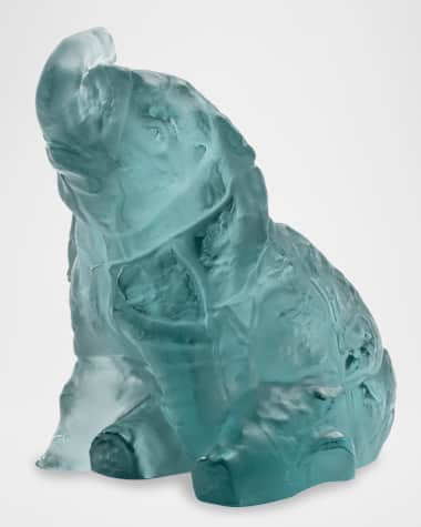 Lalique Baby Elephant Sculpture