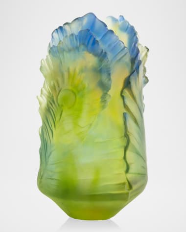 Daum Fleur de Paon Exotique Small Vase