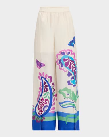 Johnny Was Luna Printed Wide-Leg Pants