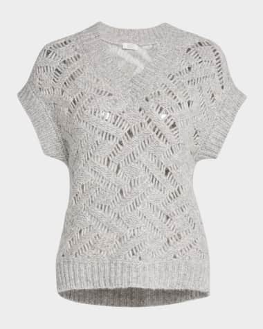 Peserico Open-Stitch Knit Vest