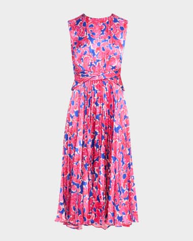 Saloni Gwen Silk Midi Dress